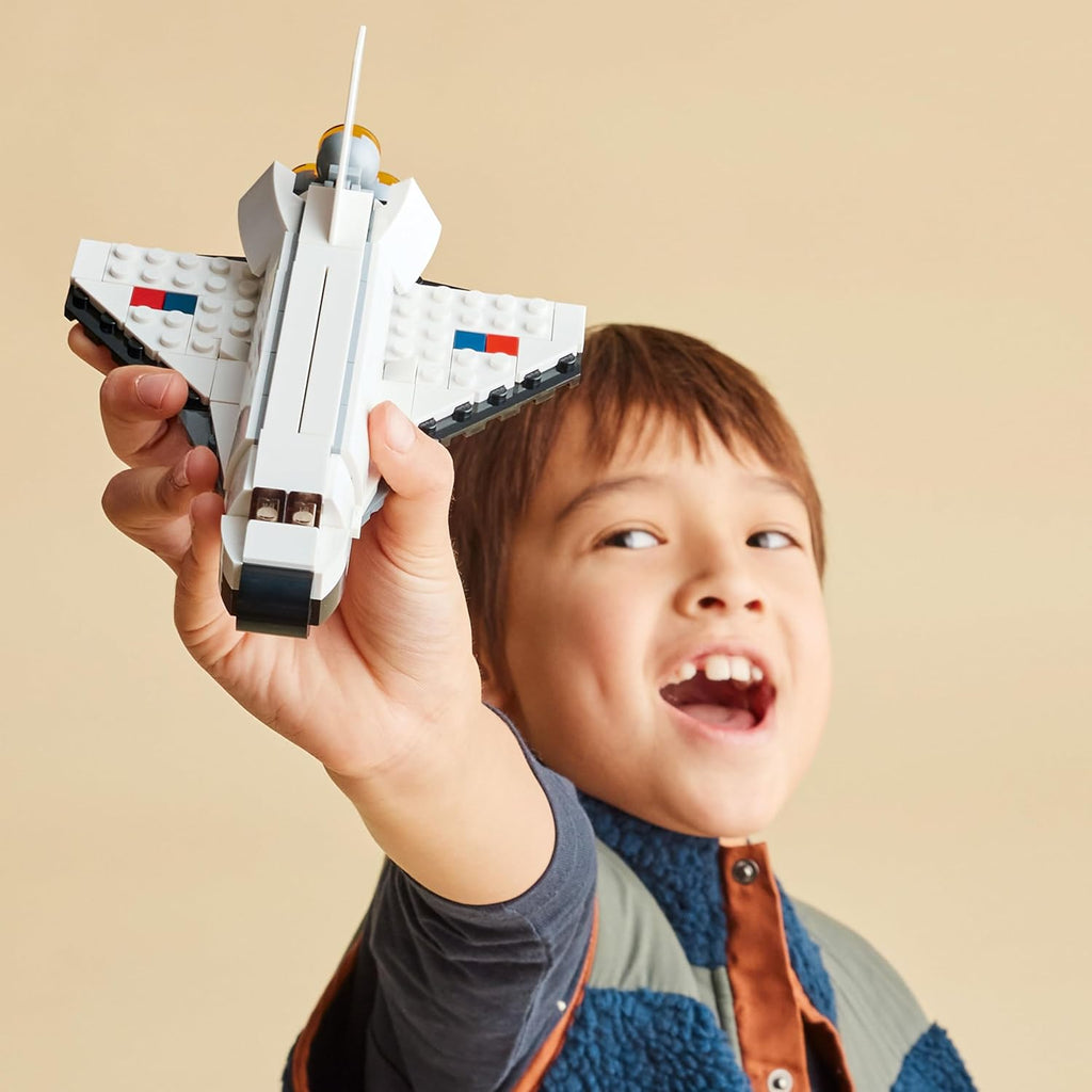 LEGO Creator Space Shuttle 31134 Building Toy Set with Astronaut and Spaceship Models for Kids Aged 6+