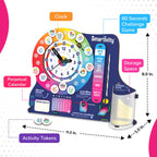 DIY Interactive Clock with Stationary Organiser  | Features an Infinity Calendar | Birthday Gift for Boys & Girls | Educational Toy for 6-12 Years