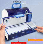 Astronaut Kids Pen & Pencil Box Suitcase Style Password Lock Multi-Layer Pencil Box For Boys, Girls, Return Gift For Kids