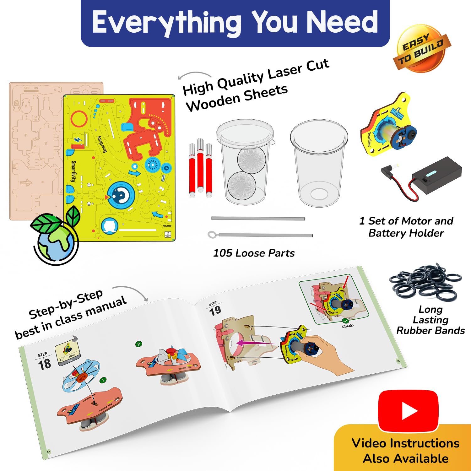 Smartivity 10-in-1 STEM Engineering Kit for Kids Ages 6-12 Years Old | Christmas Gifts for Smart Kids