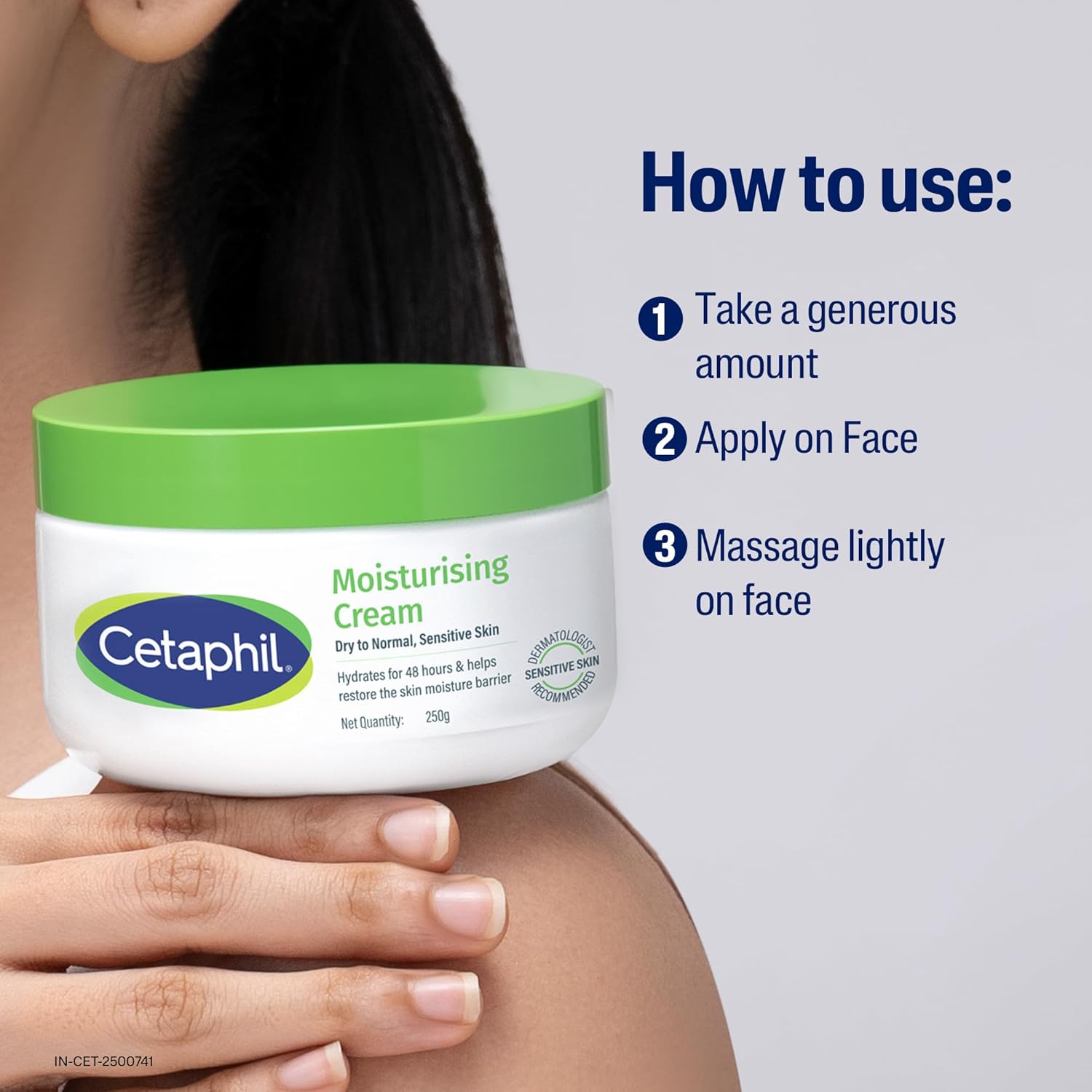 Cetaphil Moisturising Cream 100 g for Dry & Sensitive Skin | Prevents Moisture Loss & Repairs Skin Barrier | Dermatologist Recommended