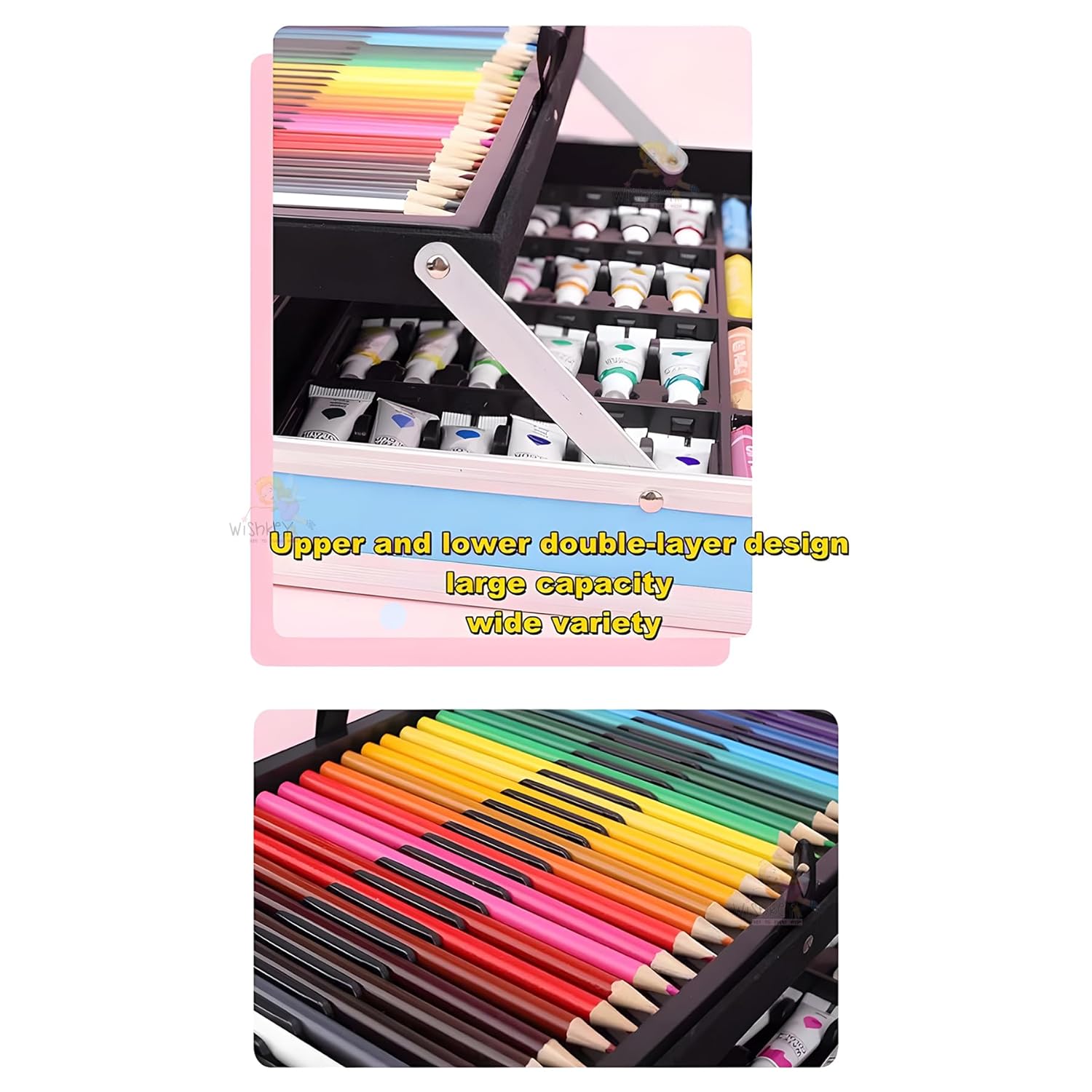 Unicorn Theme 145 Pieces Art Set for Kids Storage Case, Art and Craft Supplies Kit for Drawing and Painting with Oil Pastel, Water Color, Color Pencils, Sketch Pen