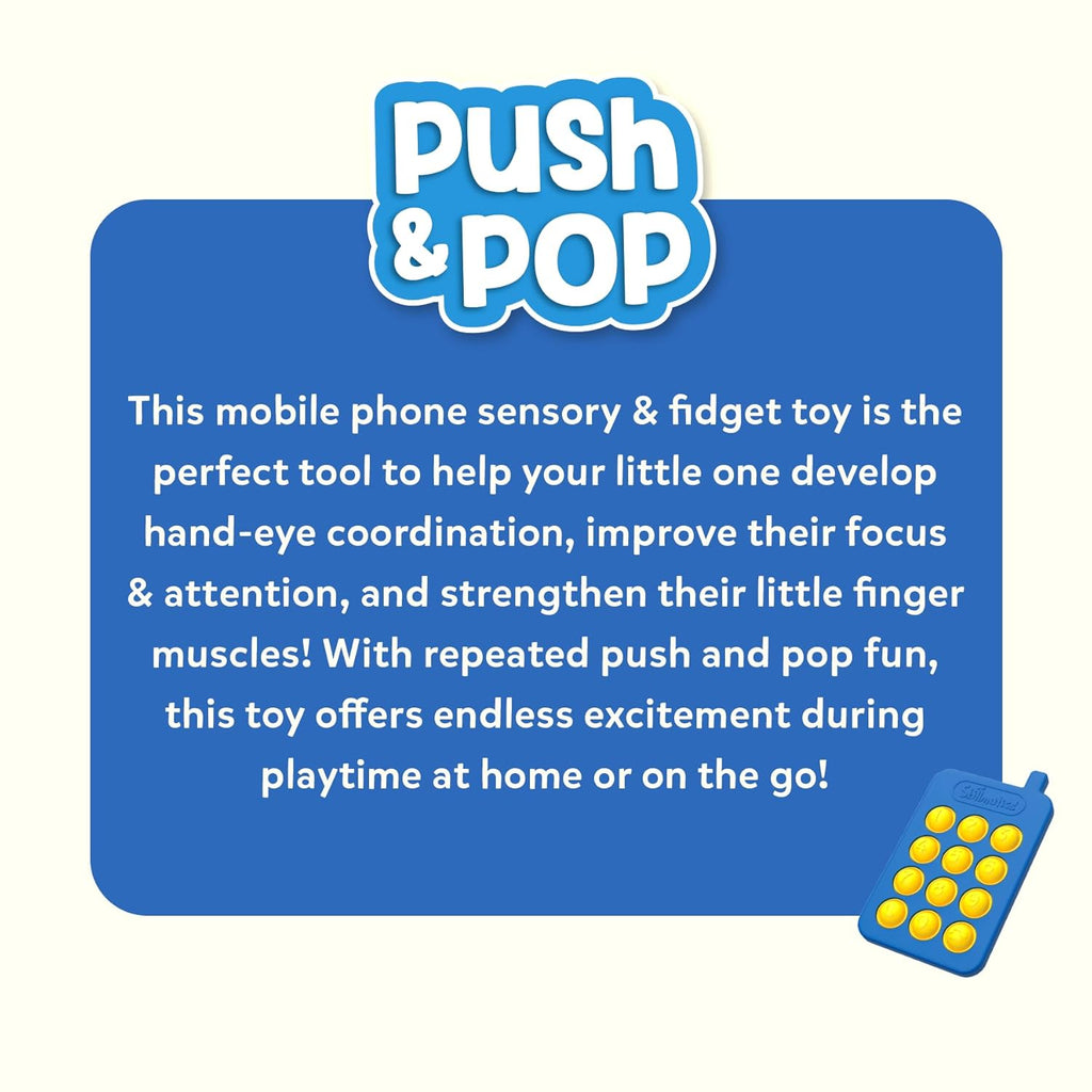 Skillmatics Push & Pop for Kids - Sensory & Fidget Toy, Gifts for Infants 9-24 Months.