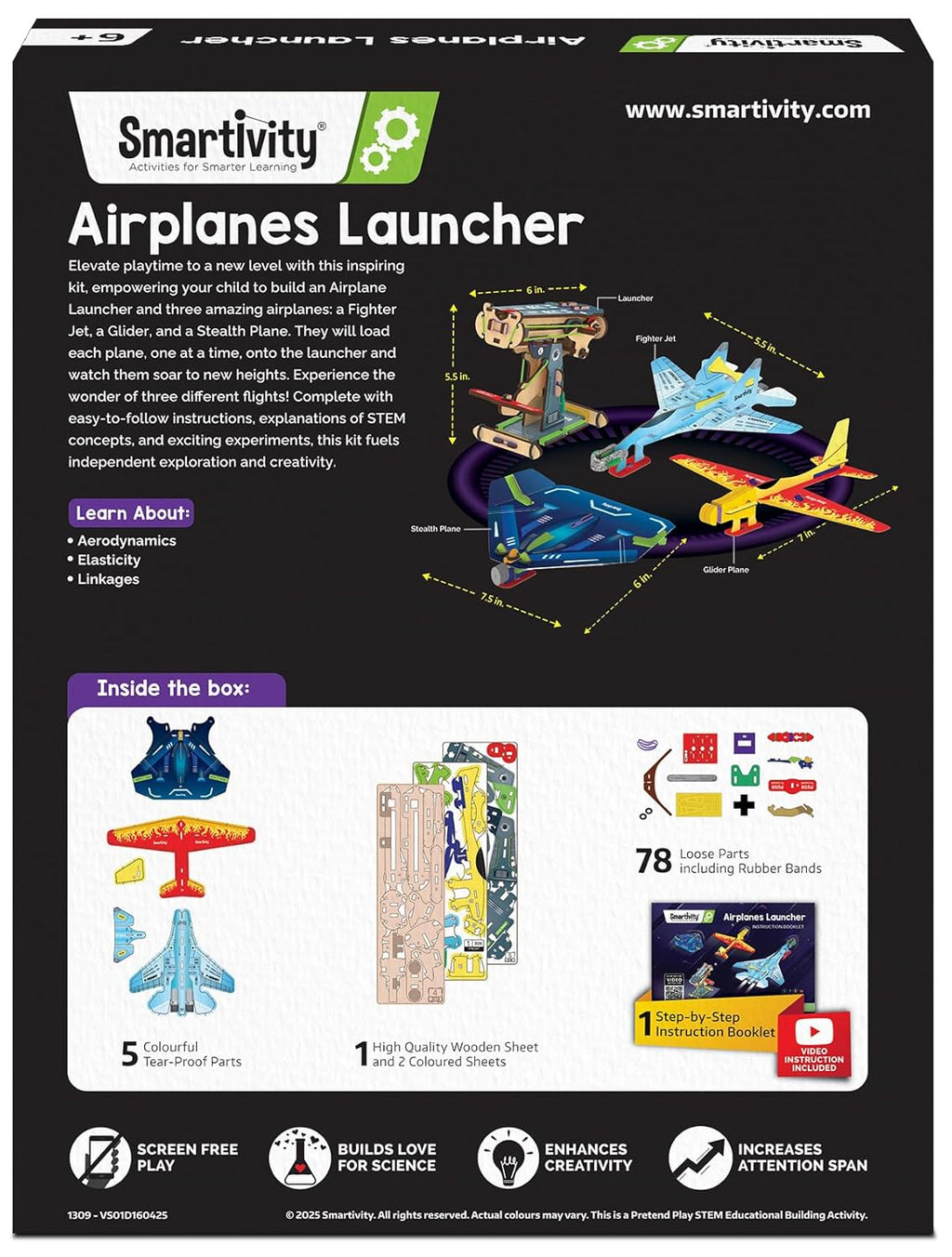 3 in 1 Airplanes Launcher Toy for Kids 6-12 | Build & Launch 3 Planes – Fighter Jet, Glider, Stealth | Birthday Gift for Boys & Girls