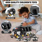 5 in 1 Police Trucks Boy Toys for 3-5 Year Old Toddlers - Toys for 3- 7 Years Old Transport Vehicle Carrier Truck Sets Kids Boys & Girls
