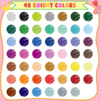 48 Color Silky Twistable Crayons Easy Grip for Artist, Multicultural Pastel Crayons, Art Supplies Coloring Gift (48 Colors)