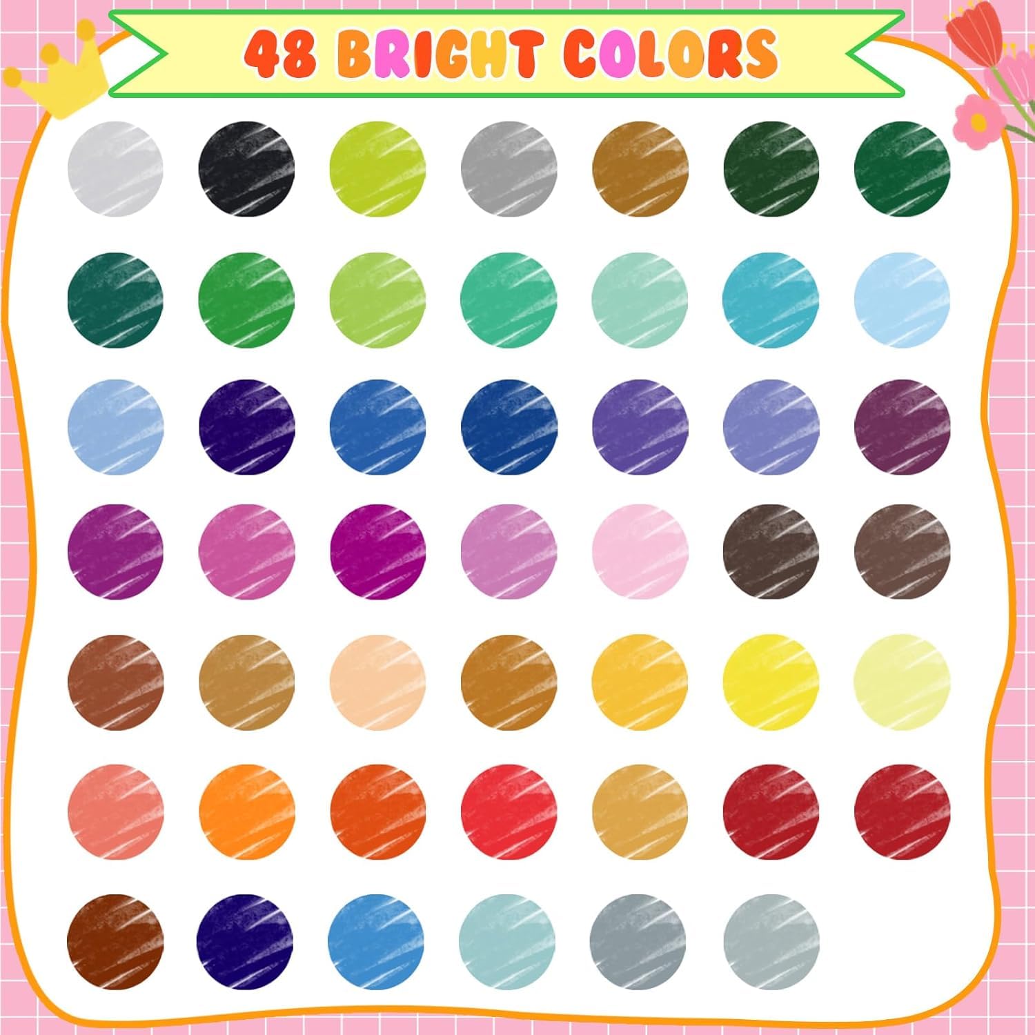 48 Color Silky Twistable Crayons Easy Grip for Artist, Multicultural Pastel Crayons, Art Supplies Coloring Gift (48 Colors)