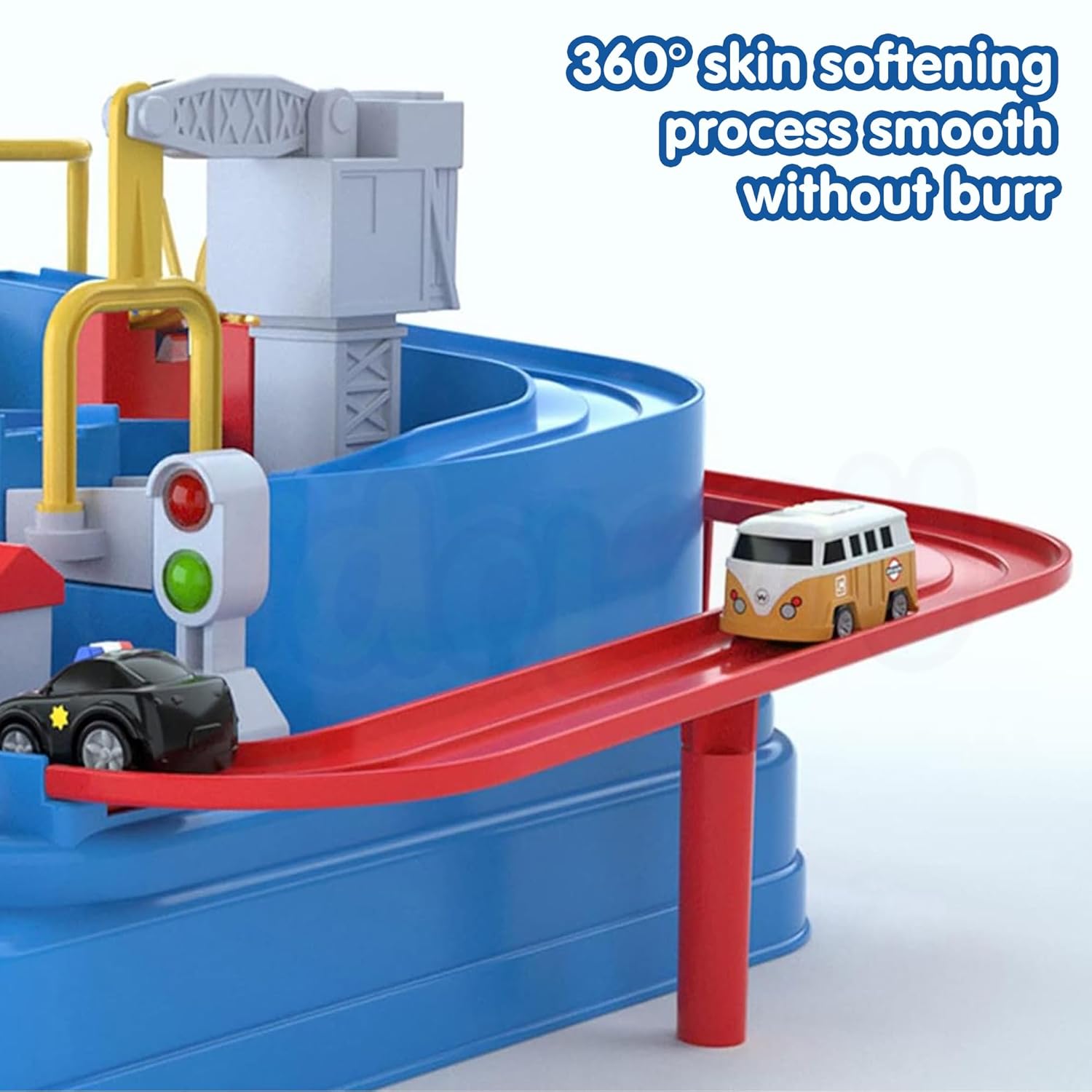 Car Race Track Adventure Toys for 3+ Year Old Boys & Girls, City Rescue Preschool Educational Vehicle Puzzle Playset