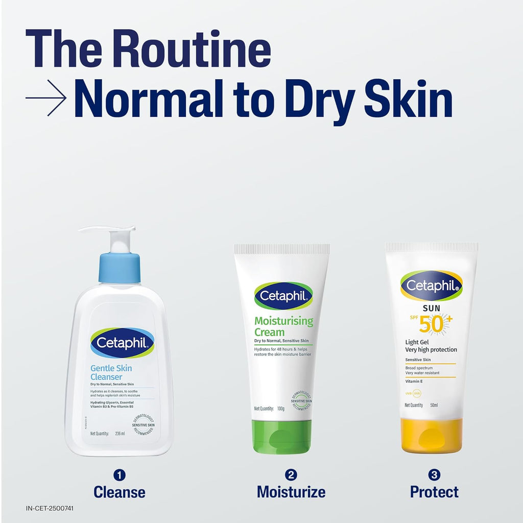 Cetaphil Moisturising Cream 100 g for Dry & Sensitive Skin | Prevents Moisture Loss & Repairs Skin Barrier | Dermatologist Recommended