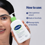 Cetaphil Moisturising Lotion 118 ml for Dry to Normal & Sensitive Skin | 48H Hydration with Niacinamide, Panthenol & Glycerin | Fragrance-Free, Non-Greasy, Dermatologist Recommended