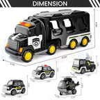 5 in 1 Police Trucks Boy Toys for 3-5 Year Old Toddlers - Toys for 3- 7 Years Old Transport Vehicle Carrier Truck Sets Kids Boys & Girls