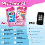 My First Smart Phone| Mini Toy Mobile for Kids Age 3+| Adorable, Educational & Fun | with Rotating Camera & Strong Battery| Perfect for  Girls (Unicorn)