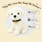 Babique Dog Plush Soft Toy Cute Kids Animal Home Decor Boys/Girls/Baby (25 cm, White)