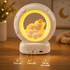 Cat Moon Light For Bedroom Dim Light| 3 Gear Brightness Night Lamp for Kids| Home Decor Gift for Women Girls & Boys| Couple Gift| Love Gift for Her| Decoration Silicone Night Lamp| Cute LED Moon
