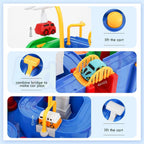 Car Race Track Adventure Toys for 3+ Year Old Boys & Girls, City Rescue Preschool Educational Vehicle Puzzle Playset