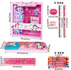 Unicorn Stationary Kit for Girls Pencil Pen Book Eraser Sharpener - Stationary Kit Set for Girls/Birthday Gift (Unicorn 12 Pcs), Pink