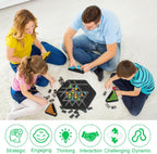 Chain Triangle Chess Game | Triggle Rubber Band Strategy Board Game for Family & Kids, 2–4 Players| 6+