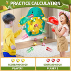 Dinosaur Ball Shooting Toy for Kids, Sticky Target Dart Board Game with Soft Balls, Indoor Outdoor Shooting Game Set for Boys & Girls