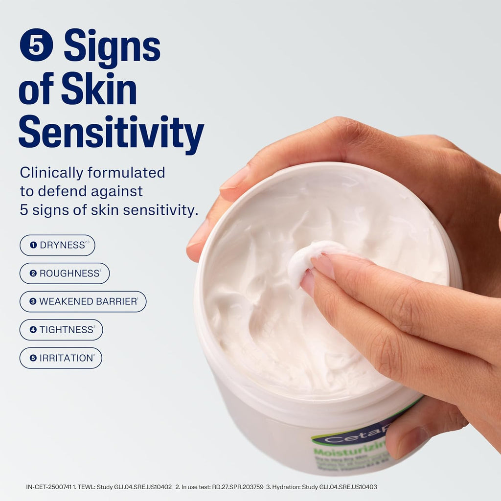 Cetaphil Moisturising Cream 100 g for Dry & Sensitive Skin | Prevents Moisture Loss & Repairs Skin Barrier | Dermatologist Recommended