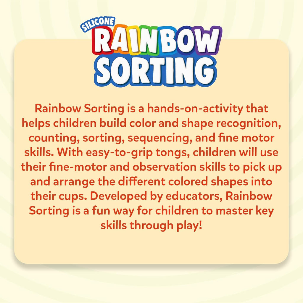 Skillmatics Silicone Rainbow Sorting Board Game - Learning & Educational Toy, Sorting, Counting & Sequencing Skills, Gift for Toddlers & Preschoolers Ages 3-6