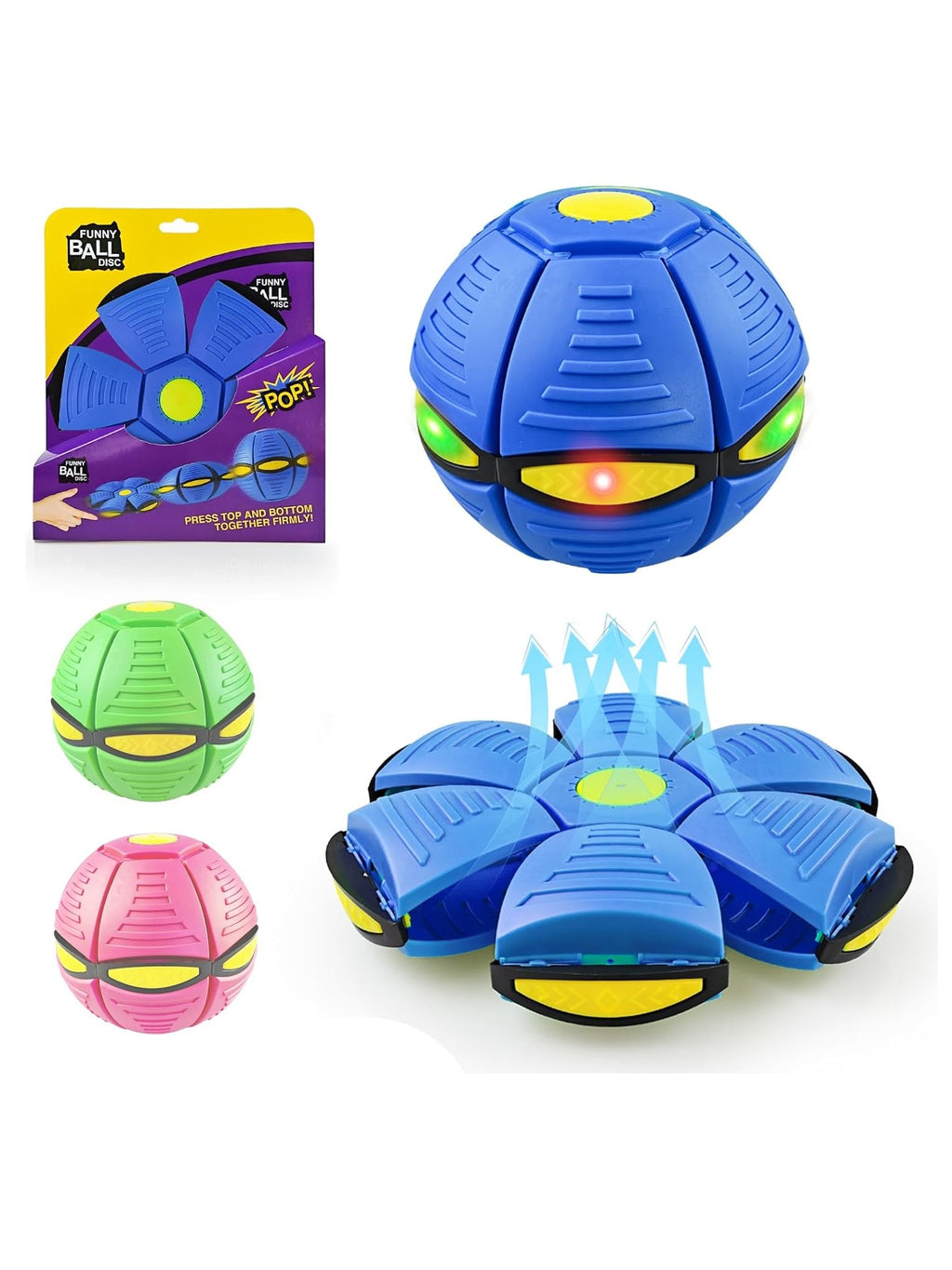Magic Bouncing Ball Pop Up Balls – Light Up Magic Ball Toy Indoor Outdoor Play – Transforming Toy for Parent-Child Interaction
