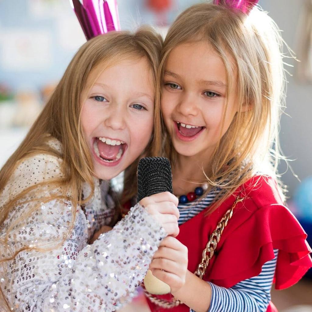 Rechargeable Karaoke Mic with Speaker for Singing | Wireless Mini Portable Bluetooth Speaker with Microphone & LED Lights | Cute Birthday Gift  Musical Toys for Kids and Adults