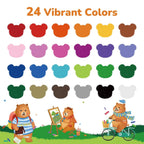 Twist Crayons for  Kids, 24 Colors Smooth & Easy-Grip Crayons, Non-Toxic Art Supplies, Ultimate Art Gift Kit for Kids Ages 3-8