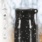 MILTON Handy 650 Stainless Steel Sipper Water Bottle 690 ml, Single Walled, I Leak Proof Lid, Rust Proof I For School, Office, Gym I Black