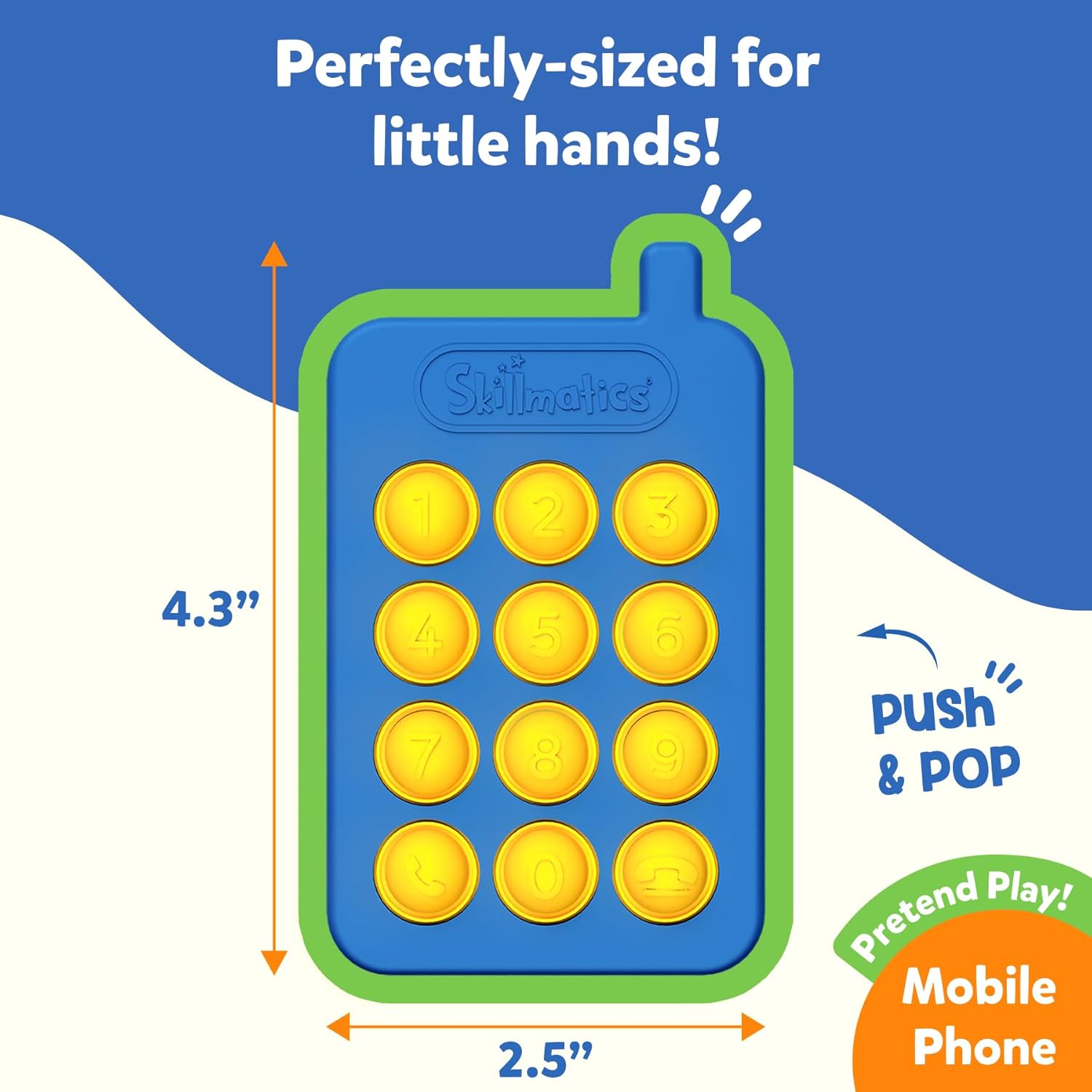 Skillmatics Push & Pop for Kids - Sensory & Fidget Toy, Gifts for Infants 9-24 Months.