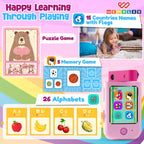 My First Smart Phone| Mini Toy Mobile for Kids Age 3+| Adorable, Educational & Fun | with Rotating Camera & Strong Battery| Perfect for  Girls (Unicorn)
