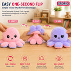Octopus Plushie Reversible Soft Toys for Kids | Plush Soft Toys for Baby Boys and Girls| Best Gift | Octopus Soft Toy for Kids (Multicolor)