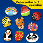 Skillmatics Rock Painting Kit - Mess-Free Art & Craft Activity for Girls & Boys,  DIY Creative Activity, Gifts for Kids Ages 4-12, Multicoloured