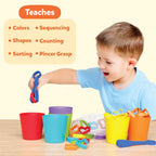 Skillmatics Silicone Rainbow Sorting Board Game - Learning & Educational Toy, Sorting, Counting & Sequencing Skills, Gift for Toddlers & Preschoolers Ages 3-6