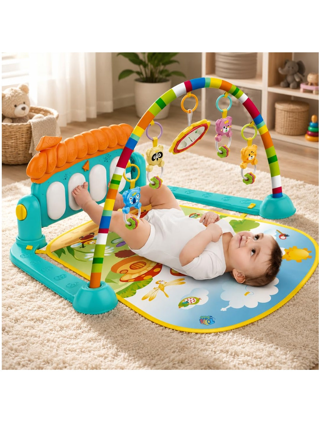 Kick and Play Multi-Function ABS High Grade Plastic Piano Baby Gym and Fitness Rack Products