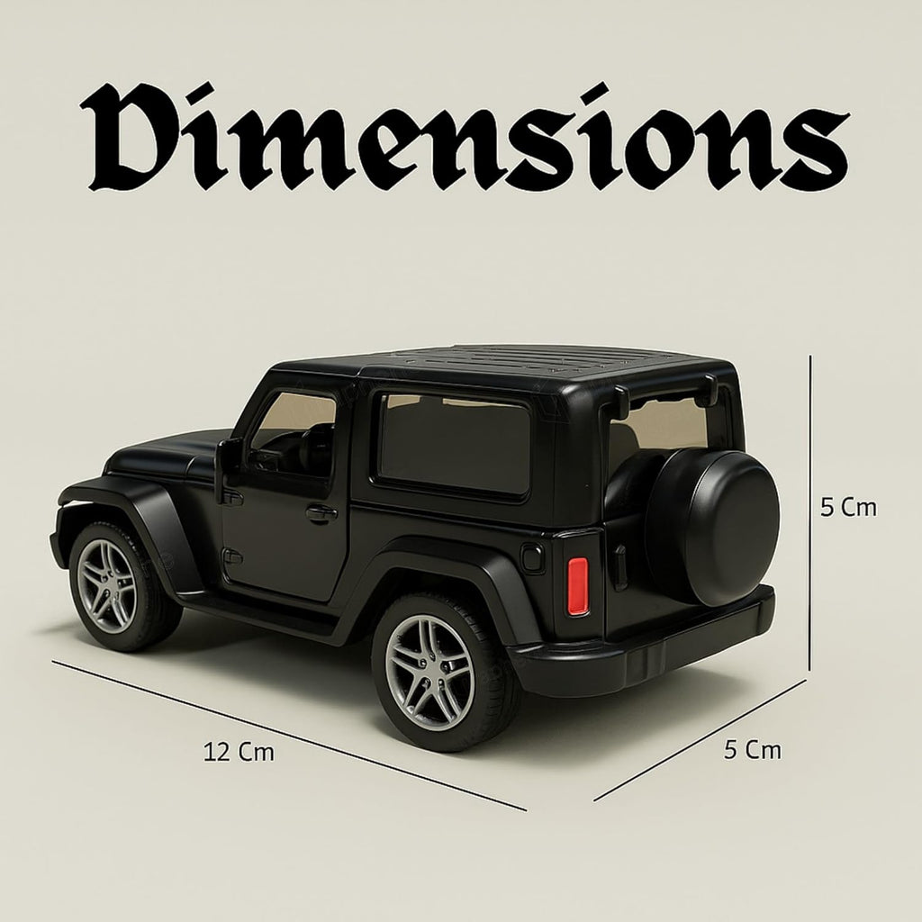 Thar 1:32 Scale Die-Cast Metal Toy| Pull Back Action Openable Doors 4x4 Premium Car Toy Light Music for Kids| Realistic Miniature Model Best Gift For Boys