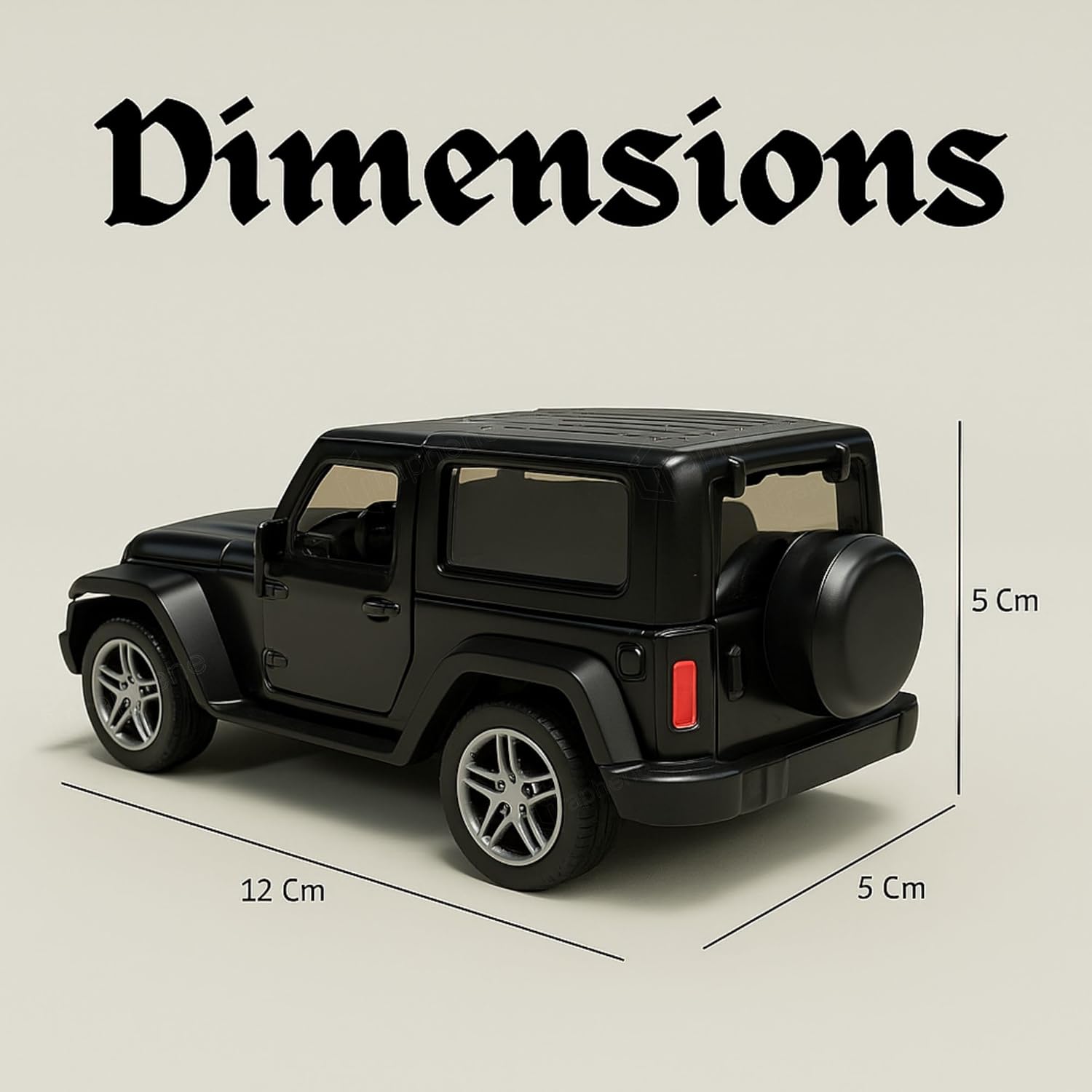 Thar 1:32 Scale Die-Cast Metal Toy| Pull Back Action Openable Doors 4x4 Premium Car Toy Light Music for Kids| Realistic Miniature Model Best Gift For Boys