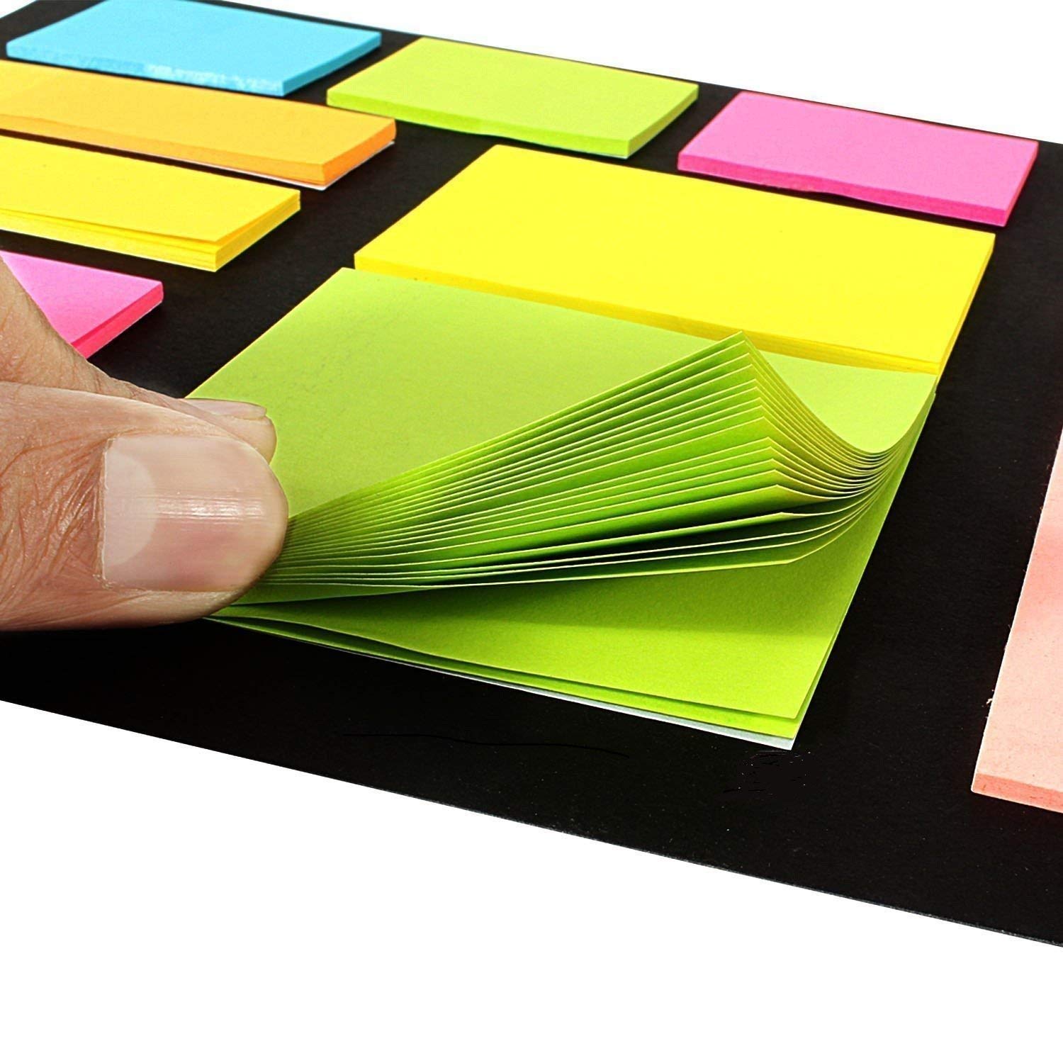 Sticky Notes – 375 Sheets Sticky Pad, Stick Notes for Study, Stationary Items, Self-Adhesive Memo Pad Sticky Notes Bookmark Point It Marker Memo Sticker