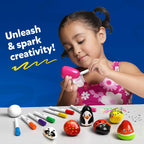 Skillmatics Rock Painting Kit - Mess-Free Art & Craft Activity for Girls & Boys,  DIY Creative Activity, Gifts for Kids Ages 4-12, Multicoloured