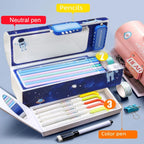 Astronaut Kids Pen & Pencil Box Suitcase Style Password Lock Multi-Layer Pencil Box For Boys, Girls, Return Gift For Kids