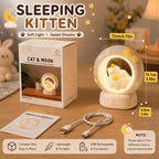 Cat Moon Light For Bedroom Dim Light| 3 Gear Brightness Night Lamp for Kids| Home Decor Gift for Women Girls & Boys| Couple Gift| Love Gift for Her| Decoration Silicone Night Lamp| Cute LED Moon