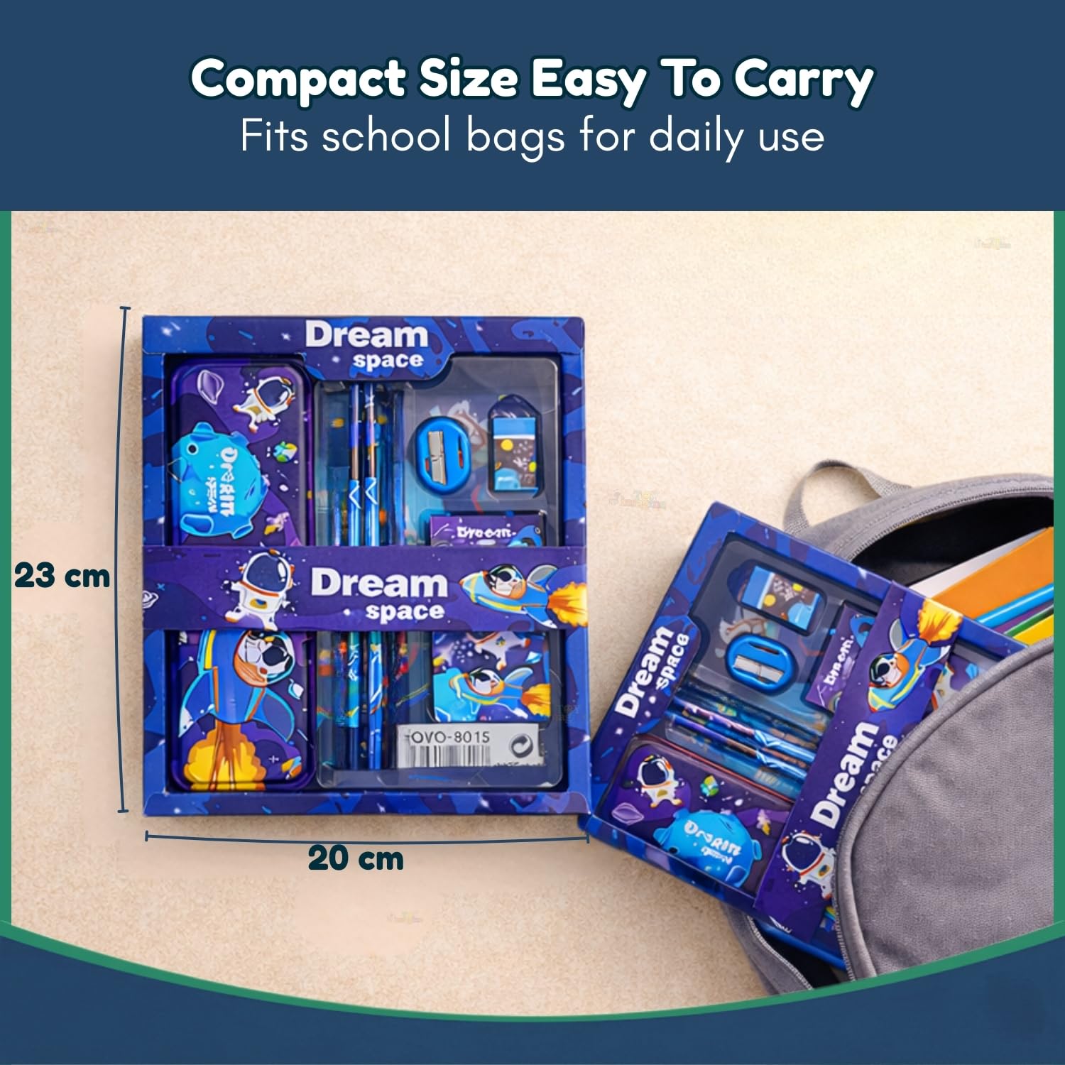 Space Theme Stationery Set for Kids | 12-Piece Stationary Kit for Boys & Girls Age 3-15 Years - Return Gifts -School Supplies & Learning Gift for Kids
