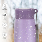 MILTON Handy 650 Stainless Steel Sipper Water Bottle 690 ml, Single Walled I Leak Proof Lid I For School, Office, Gym I Purple