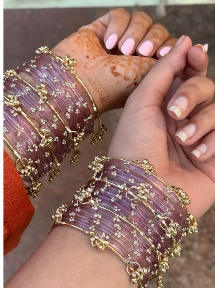 12 Bangles Set With Ghungroo