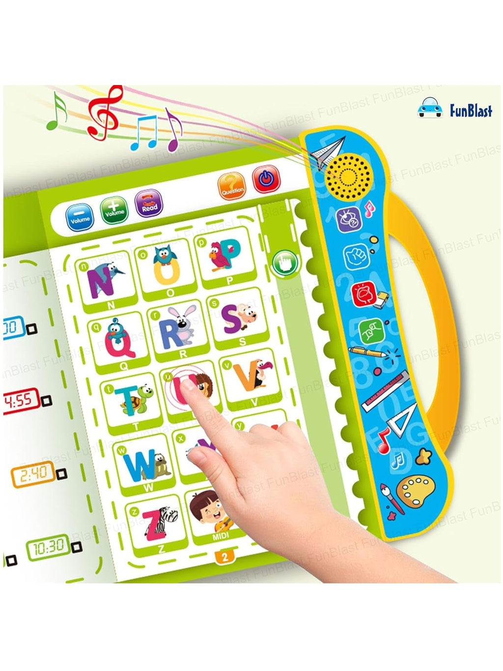 Interactive Children Book -Musical English Educational Phonetic Learning Book for 3 + Year Kids, Boys, Toddlers (Multicolor) (Battery  Included)