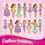 Imagimake DIY Magnetic Dress-Up Princess |  Birthday Gift for Girls Ages 3-7 Multicolour