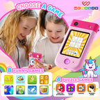 My First Smart Phone| Mini Toy Mobile for Kids Age 3+| Adorable, Educational & Fun | with Rotating Camera & Strong Battery| Perfect for  Girls (Unicorn)