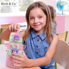 TEDDY Water Bottle - Waterbottle for Girls and Boys, Stainless Steel, Spill-Proof, BPA-Free, Pink