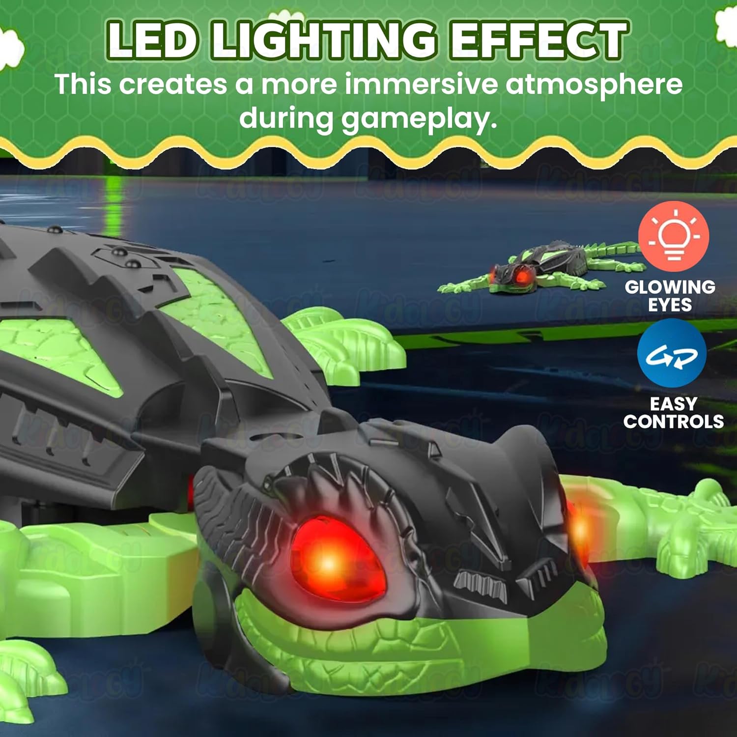 Wall Climbing RC Lizard Toy | Remote Control Gecko that Crawls on Walls & Ceilings | 360° Stunt RC with LED Eyes | Prank & Thrill Gift for Boys & Girls