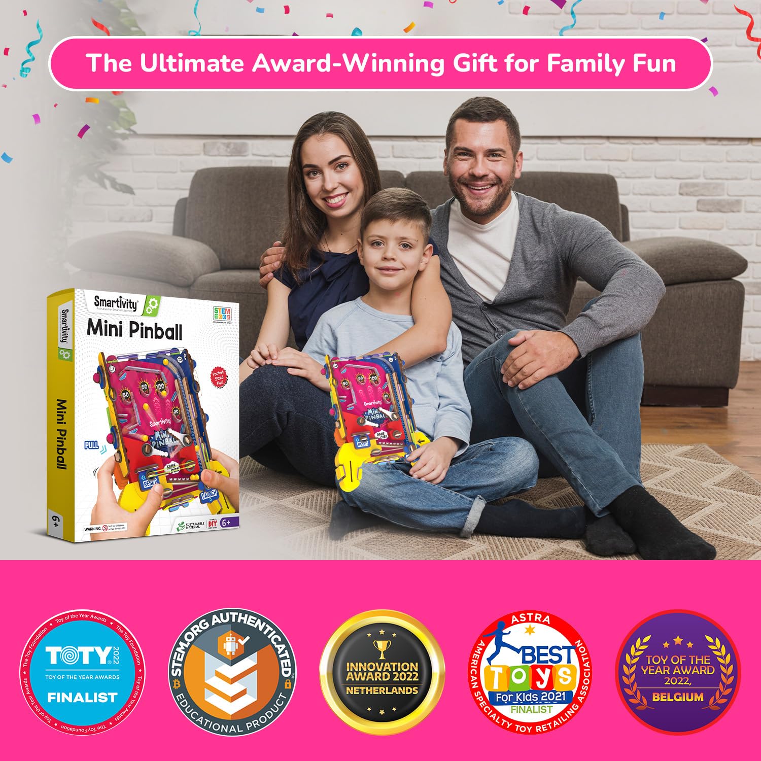 Mini Pinball Game for Kids Ages 6-12 Years | Build Your Own Hand-Held Pinball I Birthday Gift for Boys & Girls IScreen Free Play