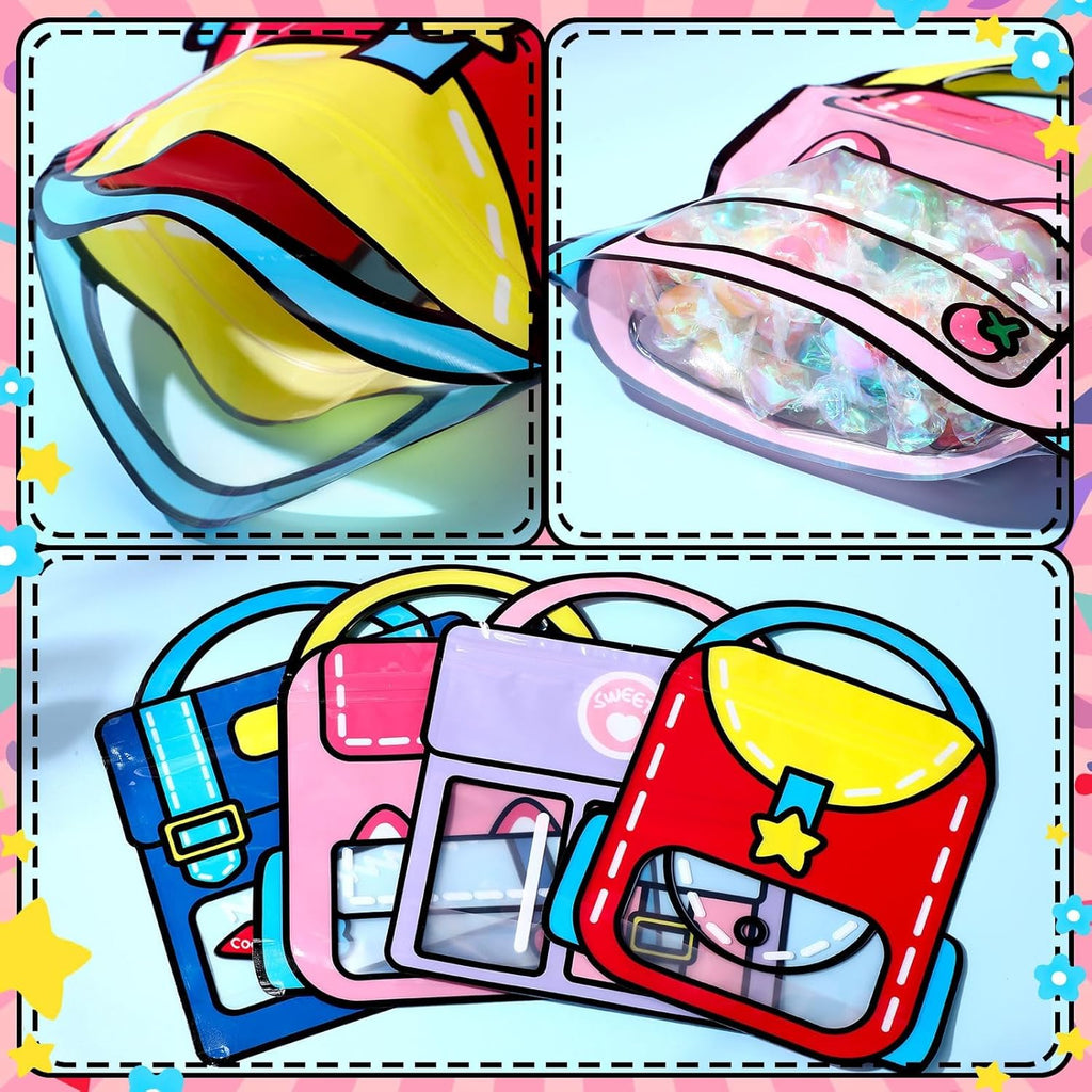 40 Pcs Party Favor Bags Bulk Reusable Birthday Goodie Bags with Handle for Birthdays, Weddings, Sweets, Christmas